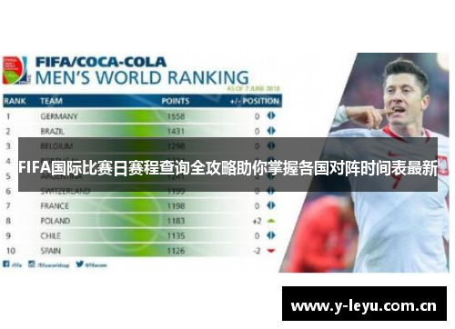 FIFA国际比赛日赛程查询全攻略助你掌握各国对阵时间表最新